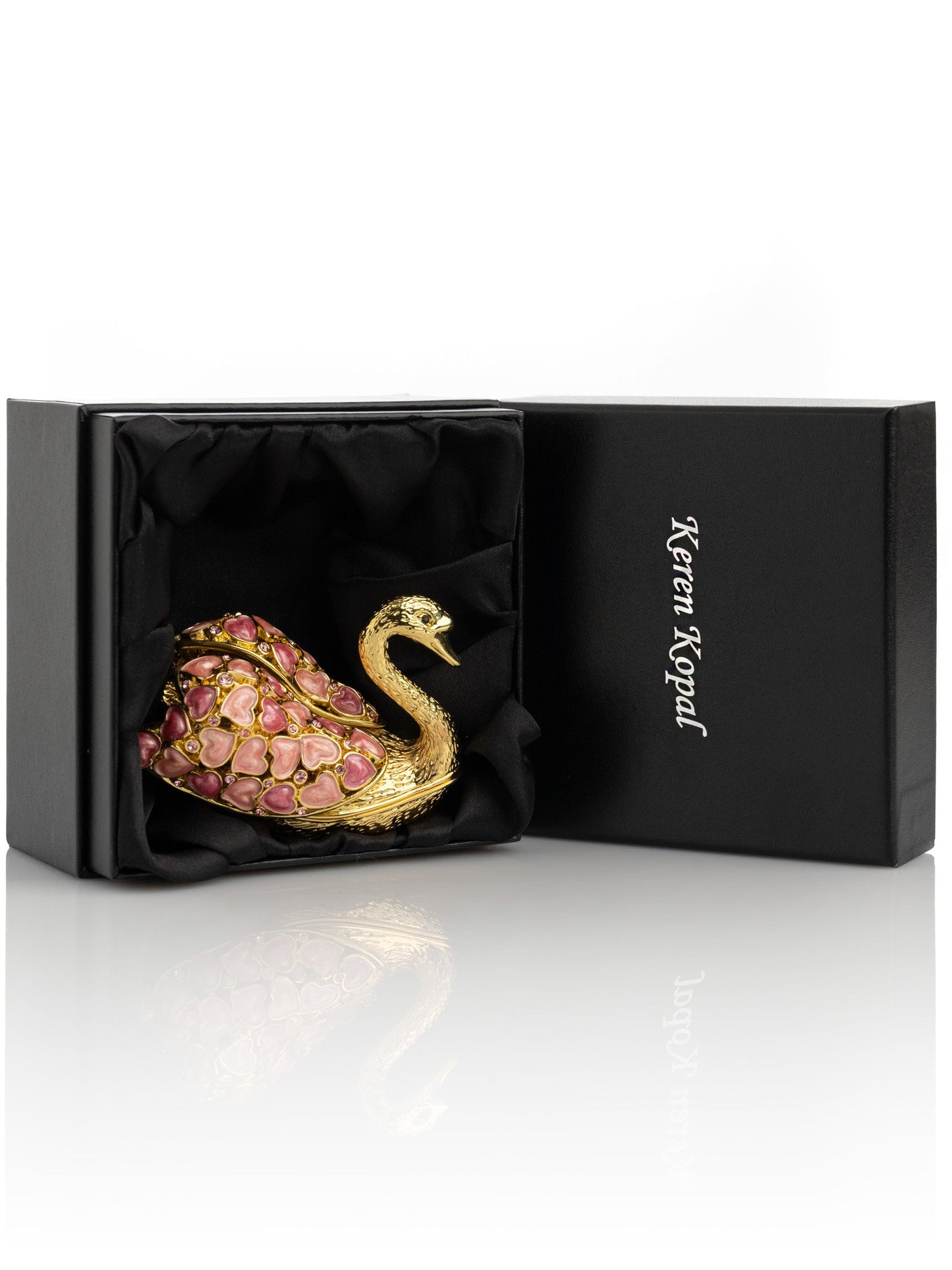 Keren Kopal Golden Swan with Hearts