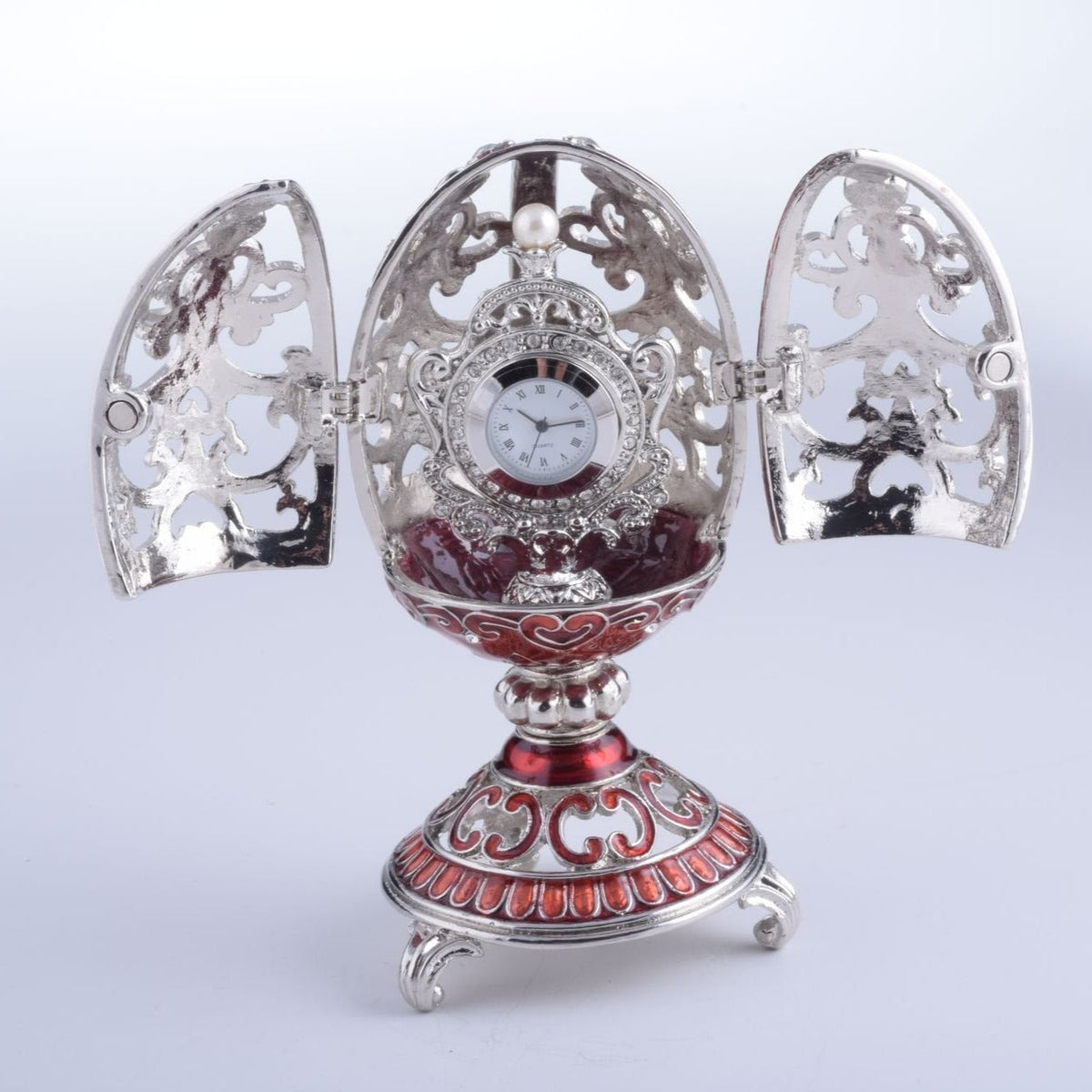 Keren Kopal Silver & Red Faberge Egg