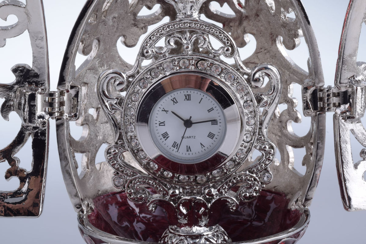 Keren Kopal Silver & Red Faberge Egg