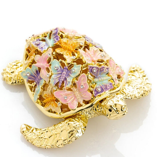 Keren Kopal Golden Turtle Decorated with butterflies