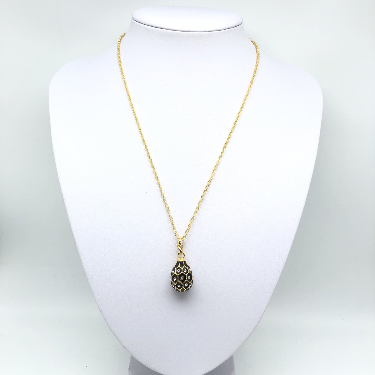 Keren Kopal Black Egg Pendant Gold Necklace