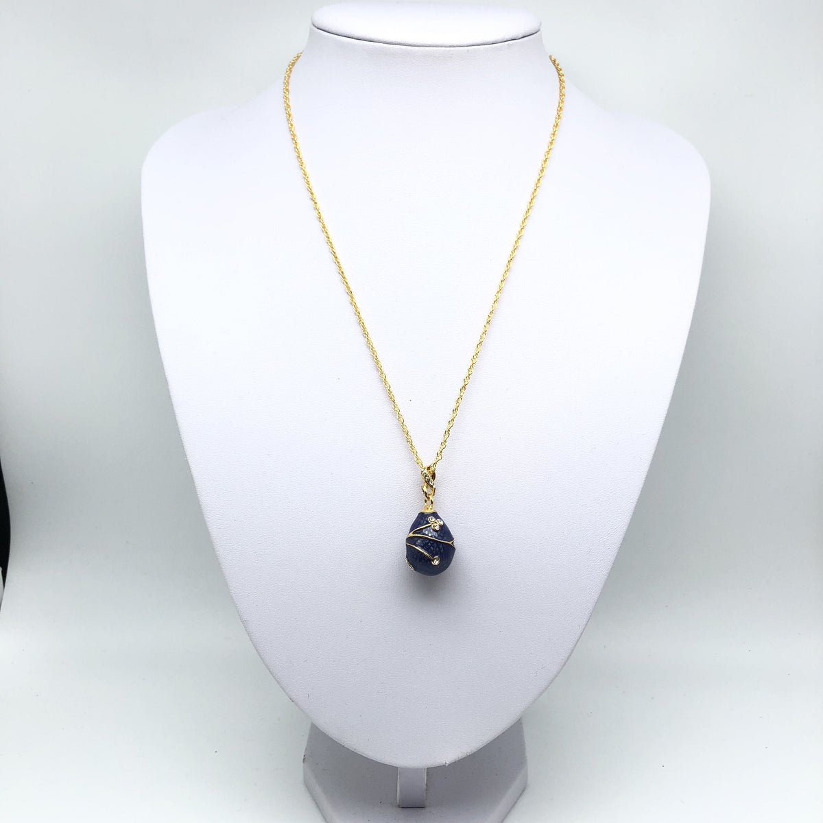 Keren Kopal Blue Egg Pendant Gold Necklace