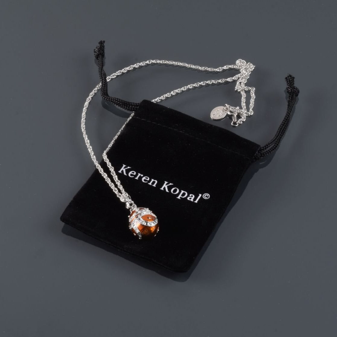 Keren Kopal Brown Egg Pendant Necklace