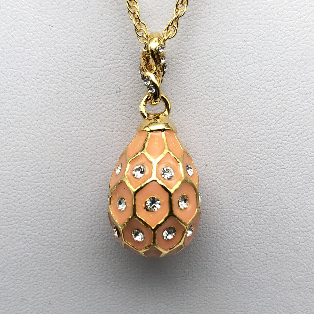 Keren Kopal Pink Egg Pendant Gold Necklace