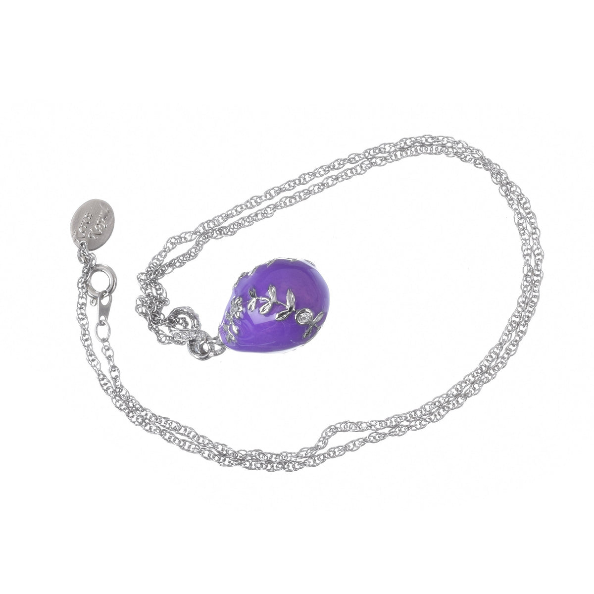 Keren Kopal Purple Egg Pendant Necklace