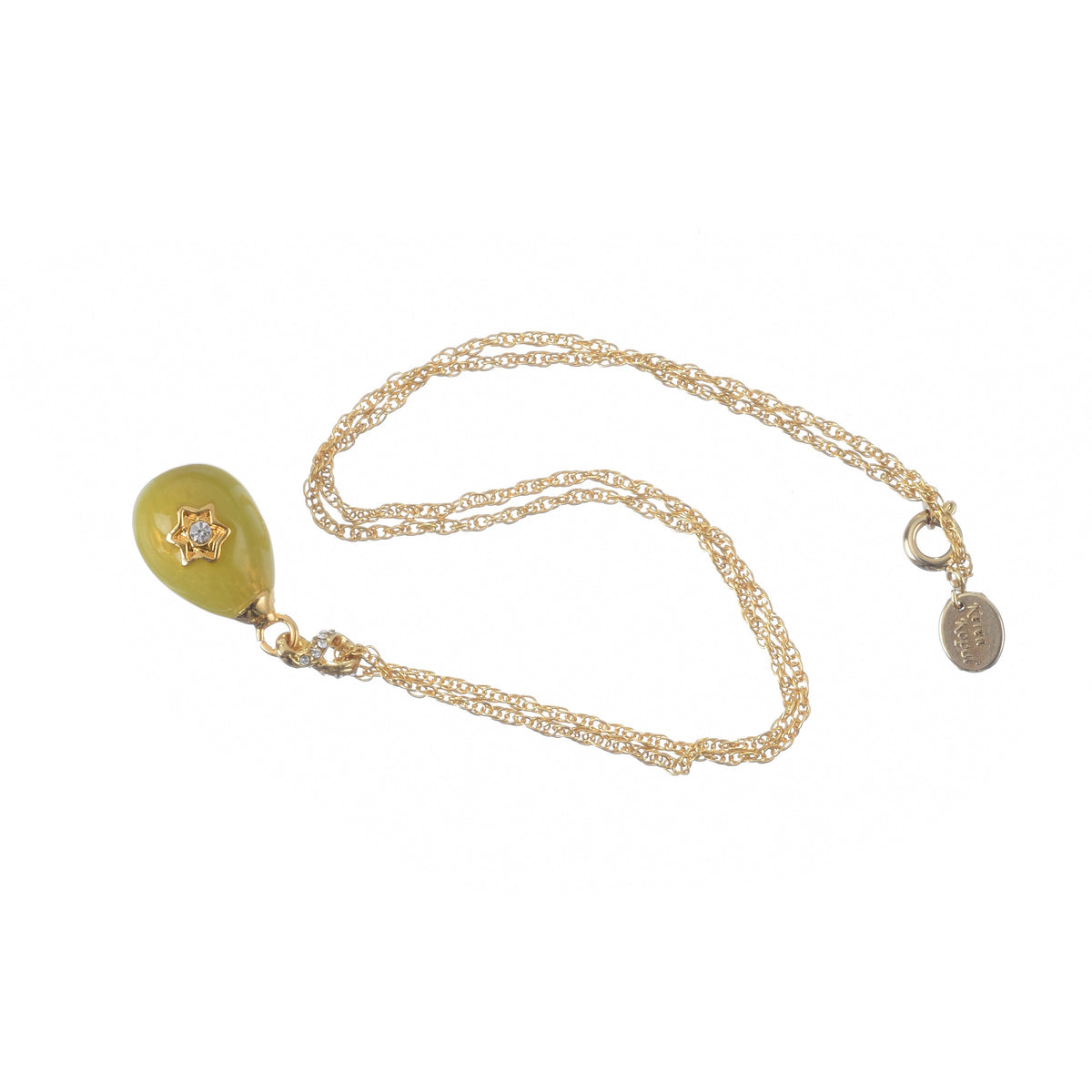 Keren Kopal Yellow Egg Star of David Pendant Gold Necklace