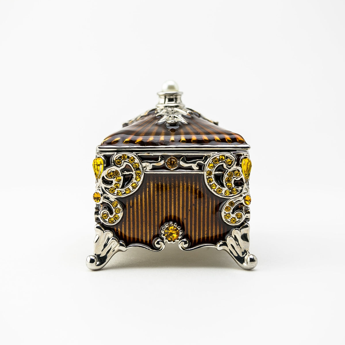 Keren Kopal Brown Decorated Trinket Box