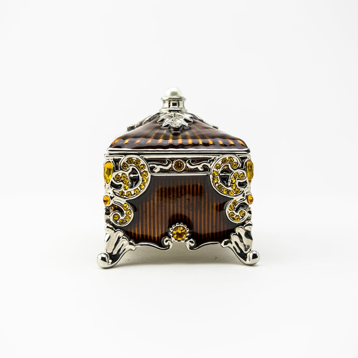 Keren Kopal Brown Decorated Trinket Box