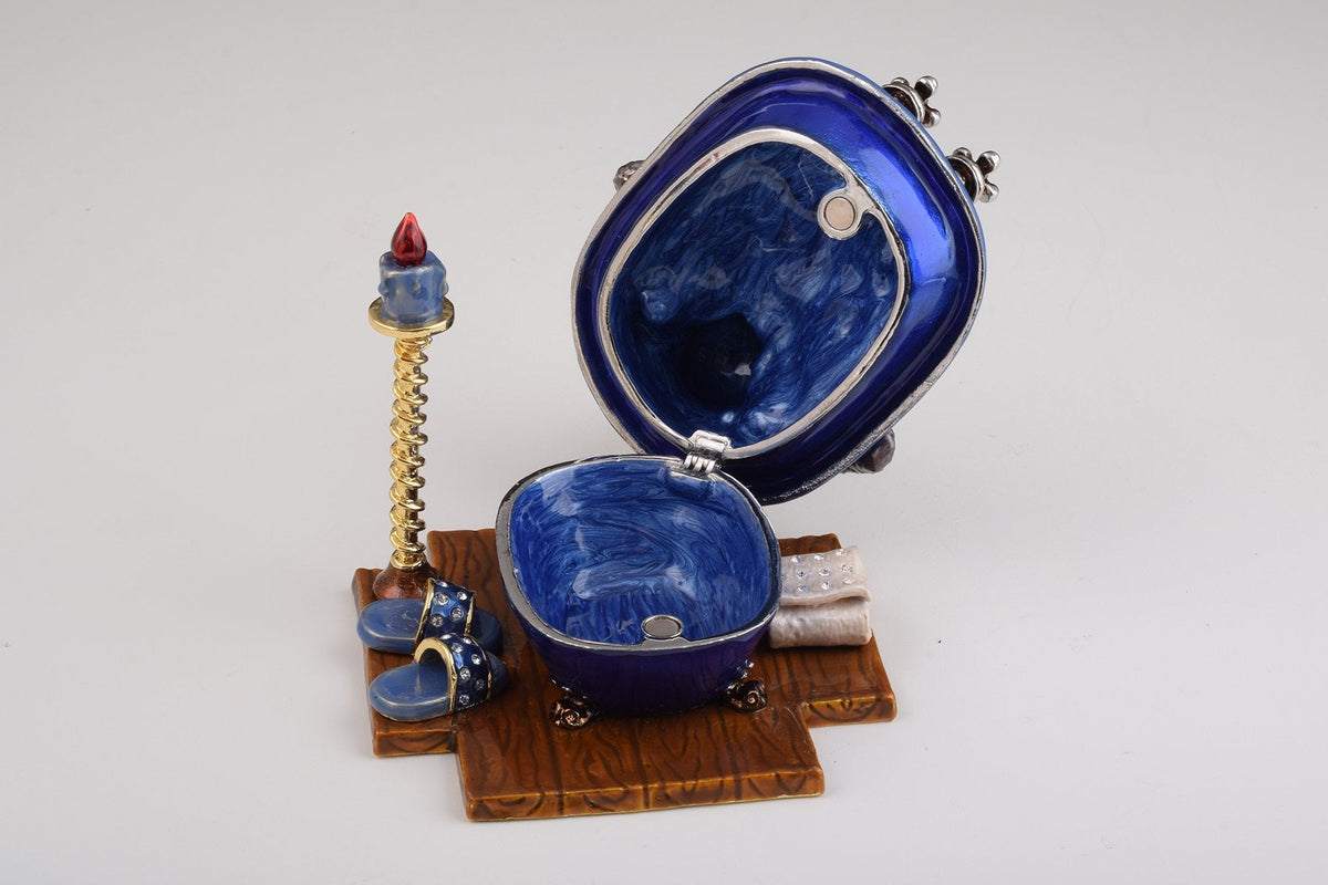 Keren Kopal Teddy Bear in a Bath Trinket Box
