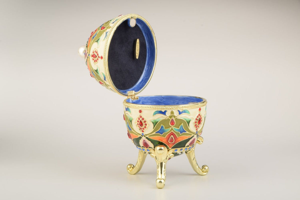 Colorful Russian Egg Trinket Box