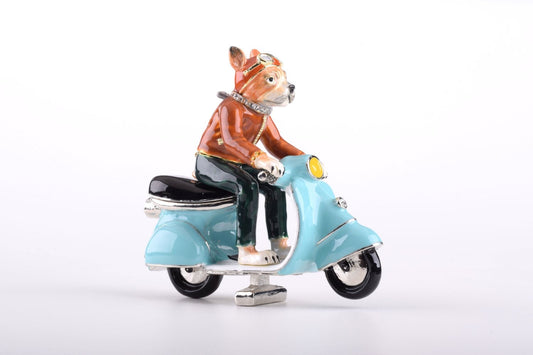 Dog on Vespa