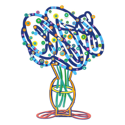 זר פרחים כחול | דוד גרשטיין