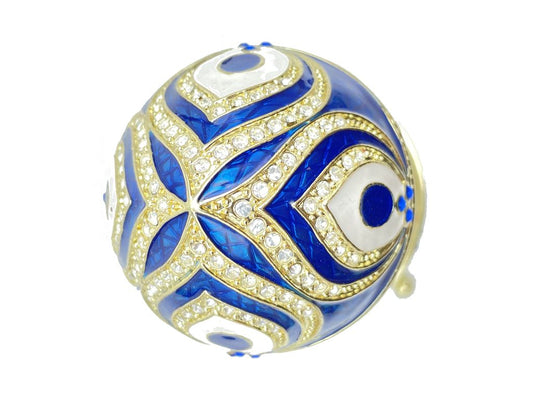 Faberge Egg Blue Music Royal Horses Carousel