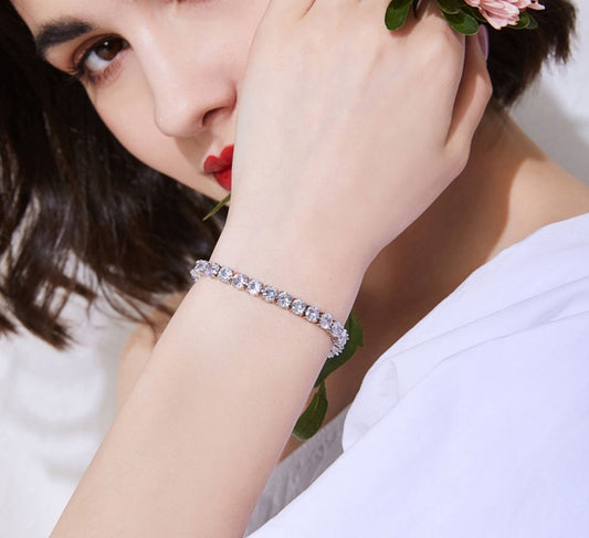 צמיד טניס זרקוניות עגולות