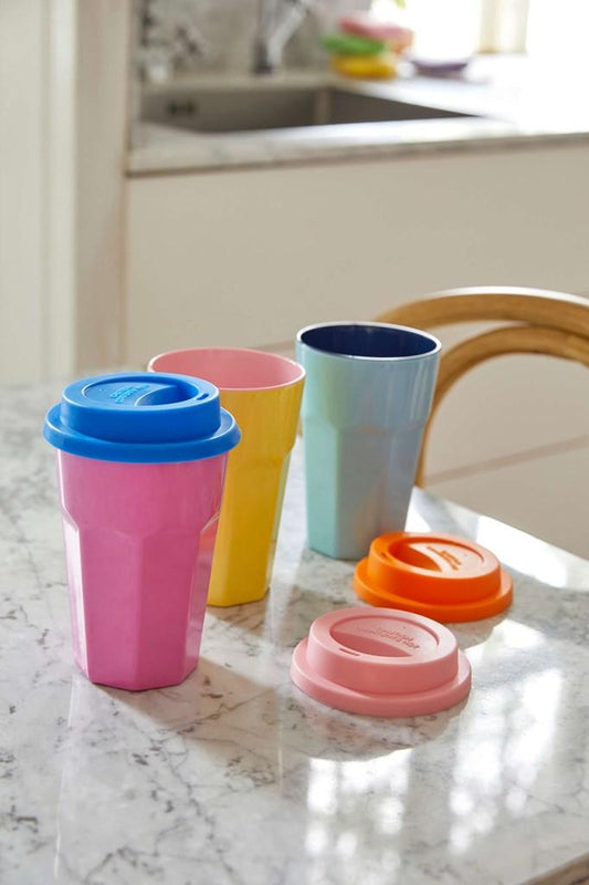 Rice DK | Melamine Latte Cup Silicone Lids 'Happy'