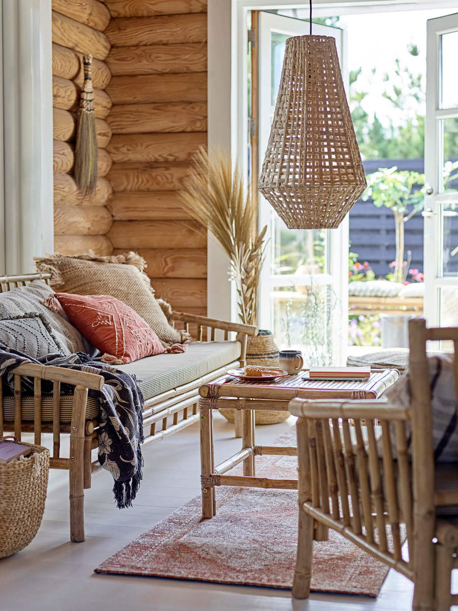 ספה - במבוק טבעי / כרית בגוון חום אפור