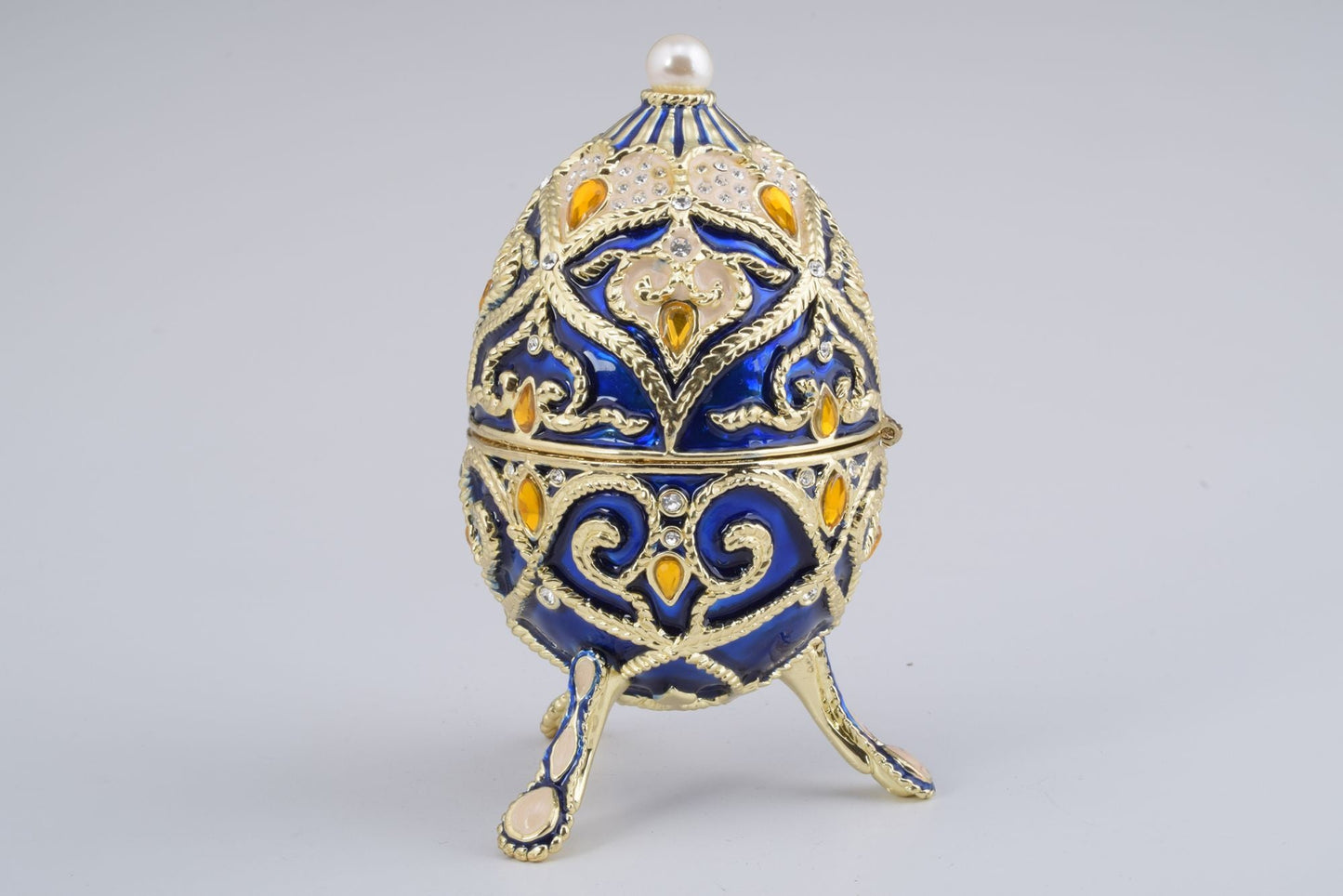 Keren Kopal Blue Faberge Music Playing Egg