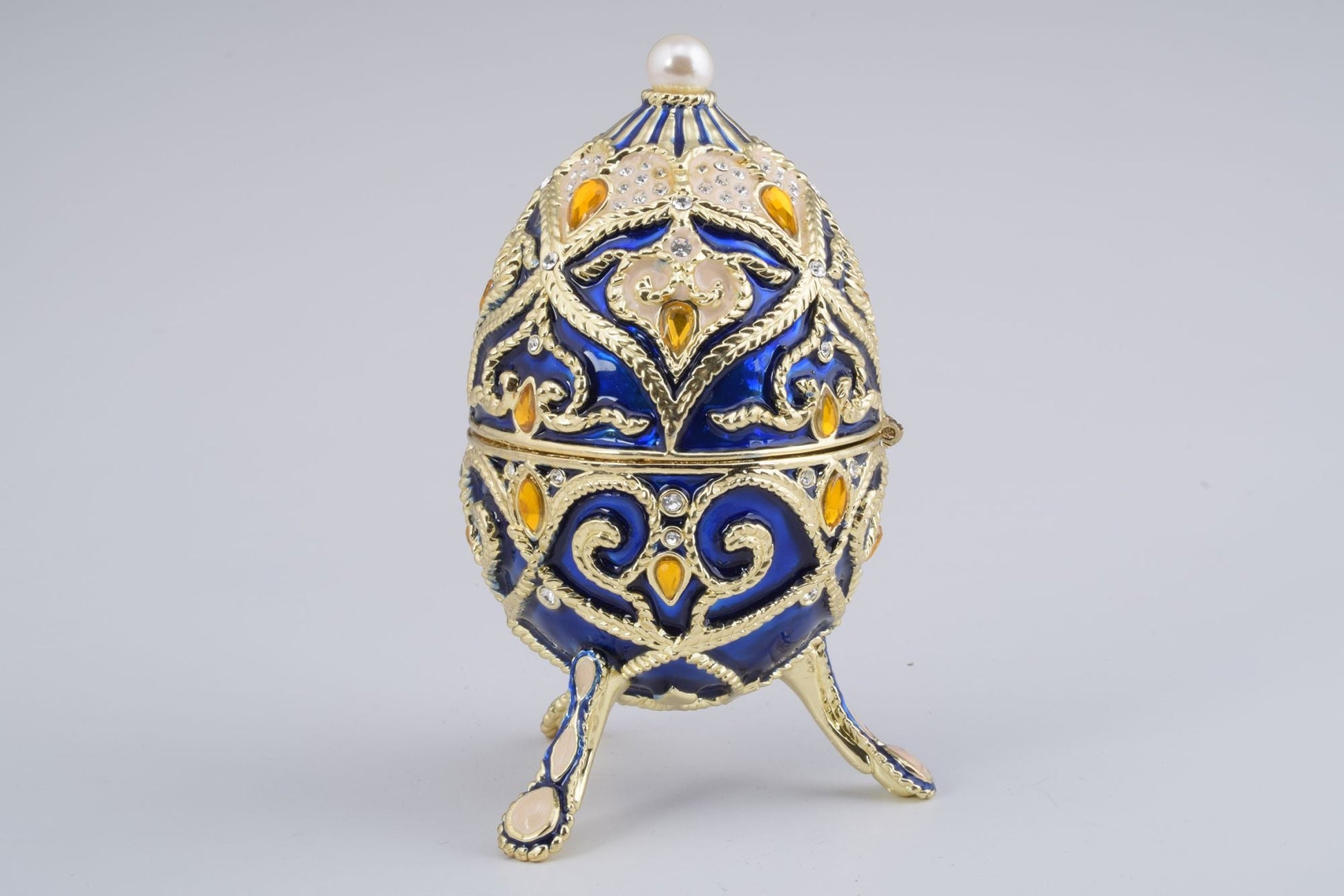 Keren Kopal Blue Faberge Music Playing Egg