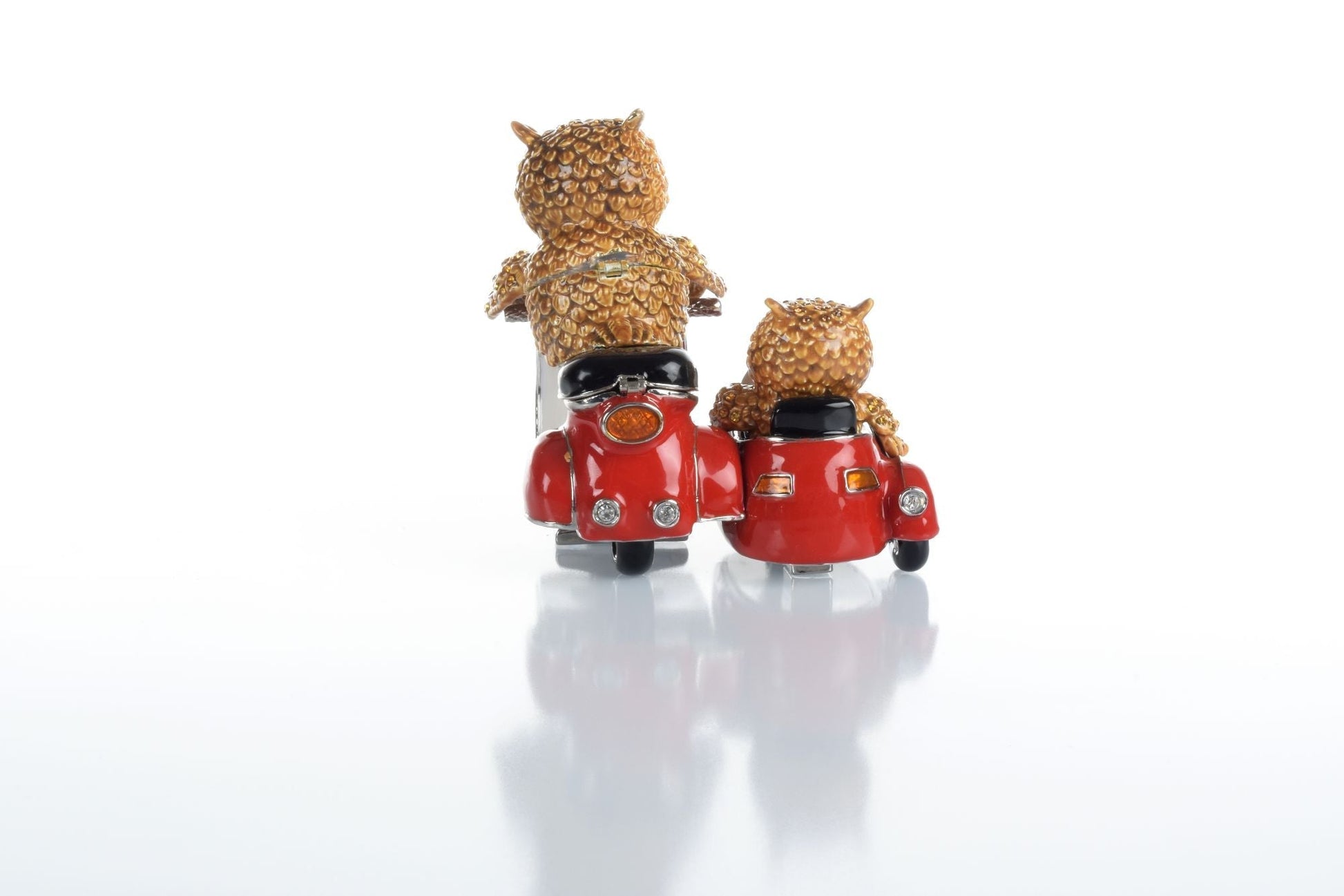 Keren Kopal Brown Owl & Owlet red bike with sidecar Limited edition 1 of 250