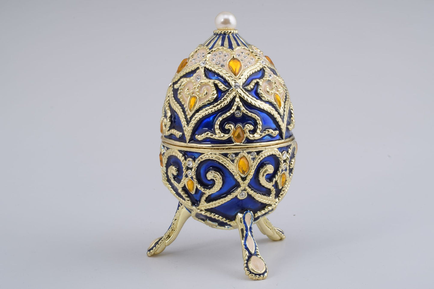 Keren Kopal Blue Faberge Music Playing Egg
