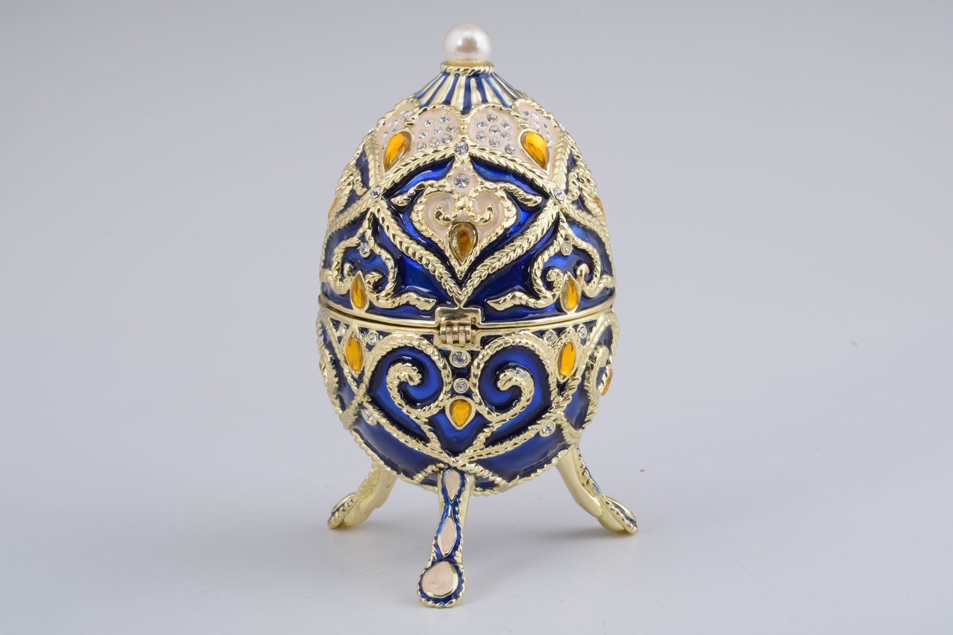 Keren Kopal Blue Faberge Music Playing Egg