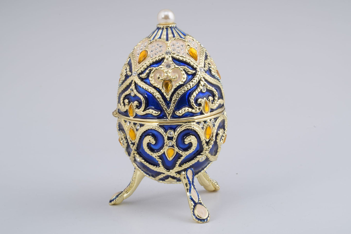 Keren Kopal Blue Faberge Music Playing Egg
