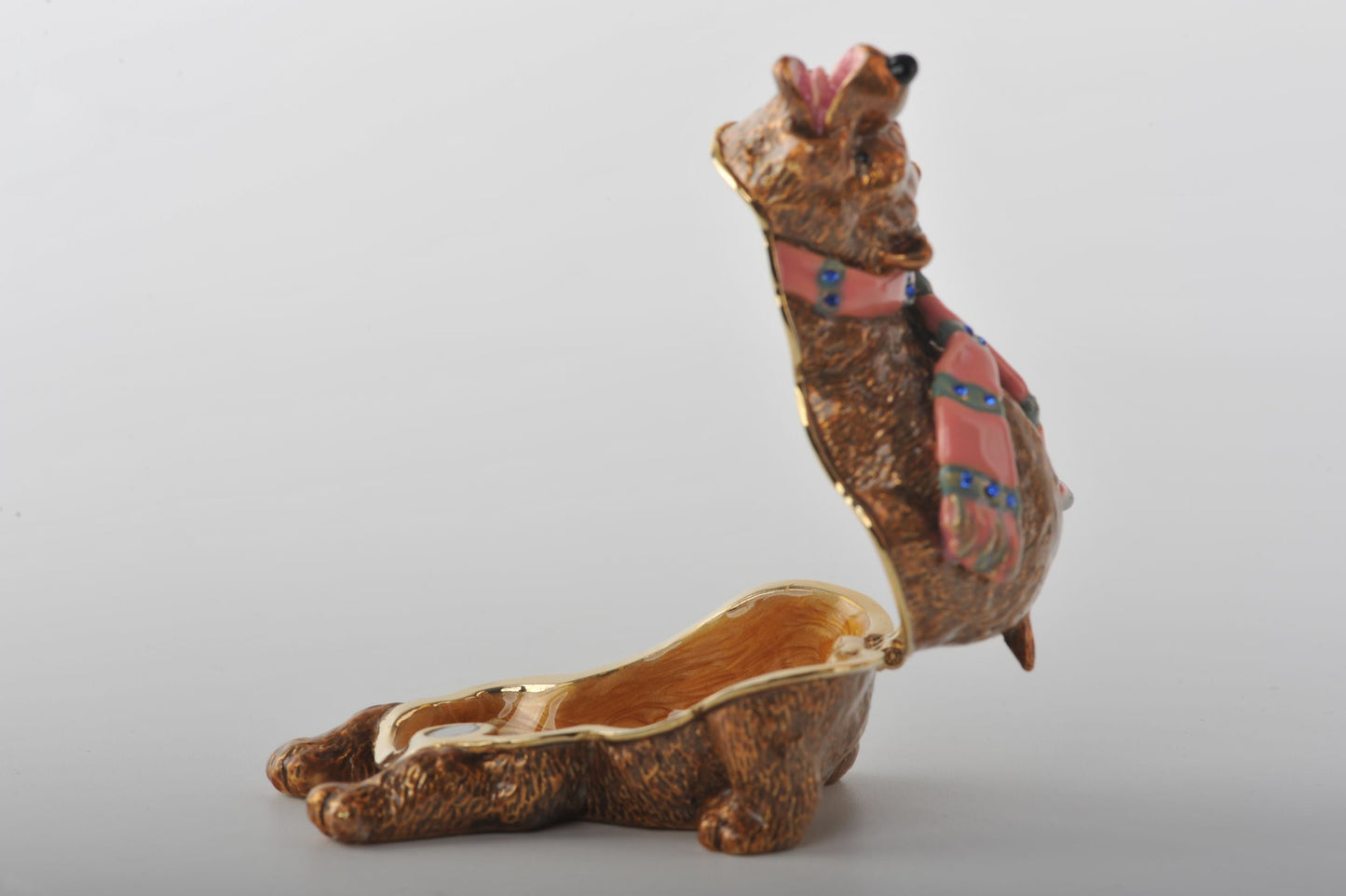 Keren Kopal Brown Bear with a Pink Scarf