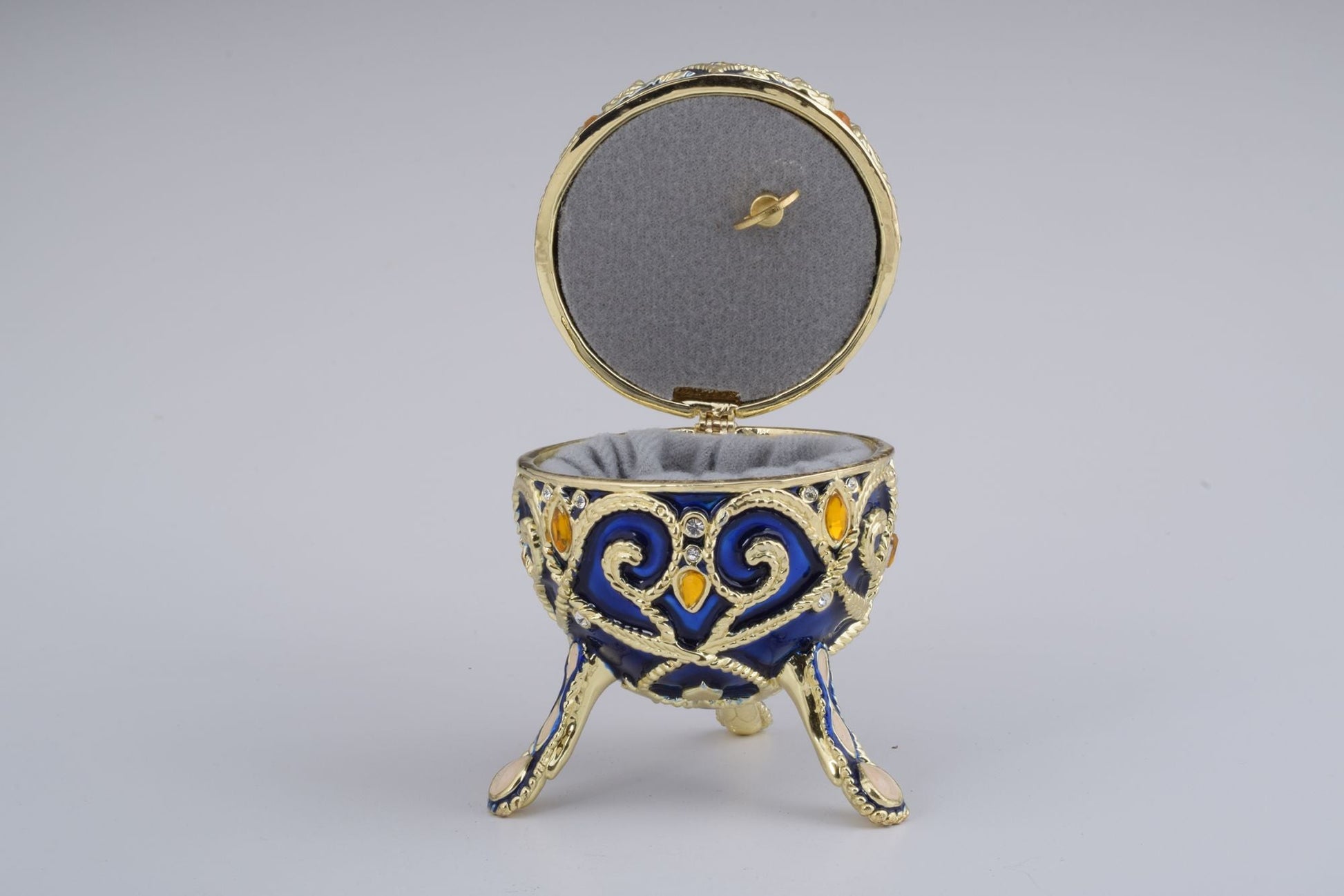 Keren Kopal Blue Faberge Music Playing Egg