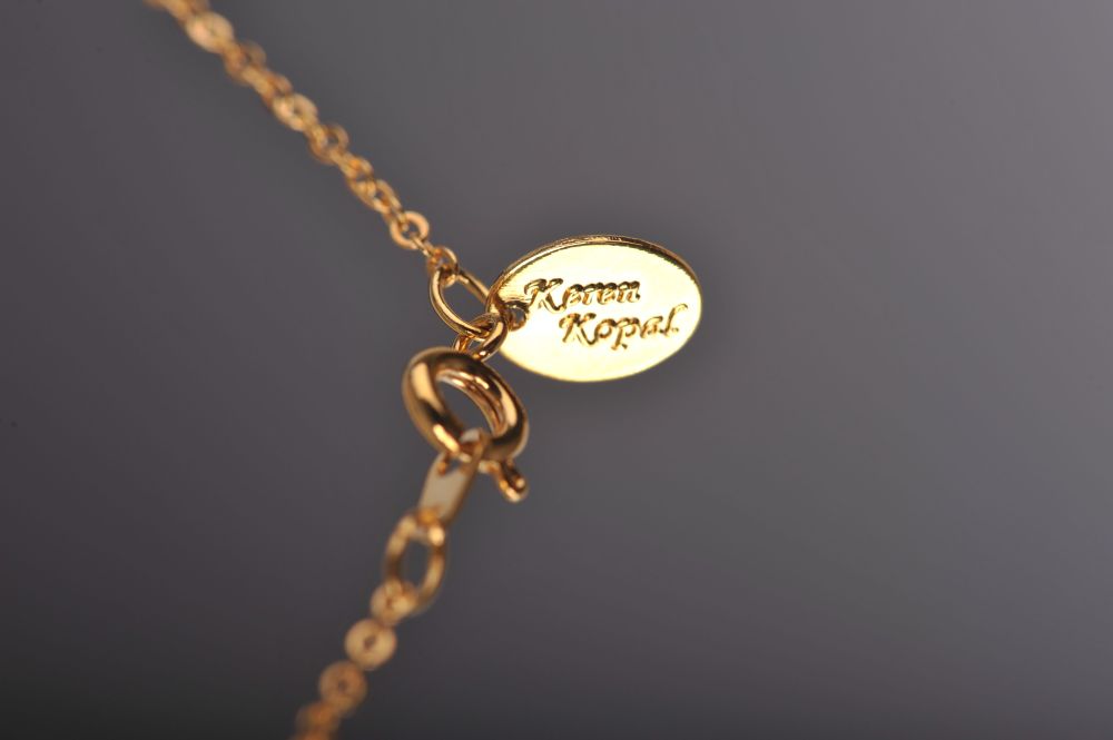 Keren Kopal Blue Faberge Easter Egg Necklace