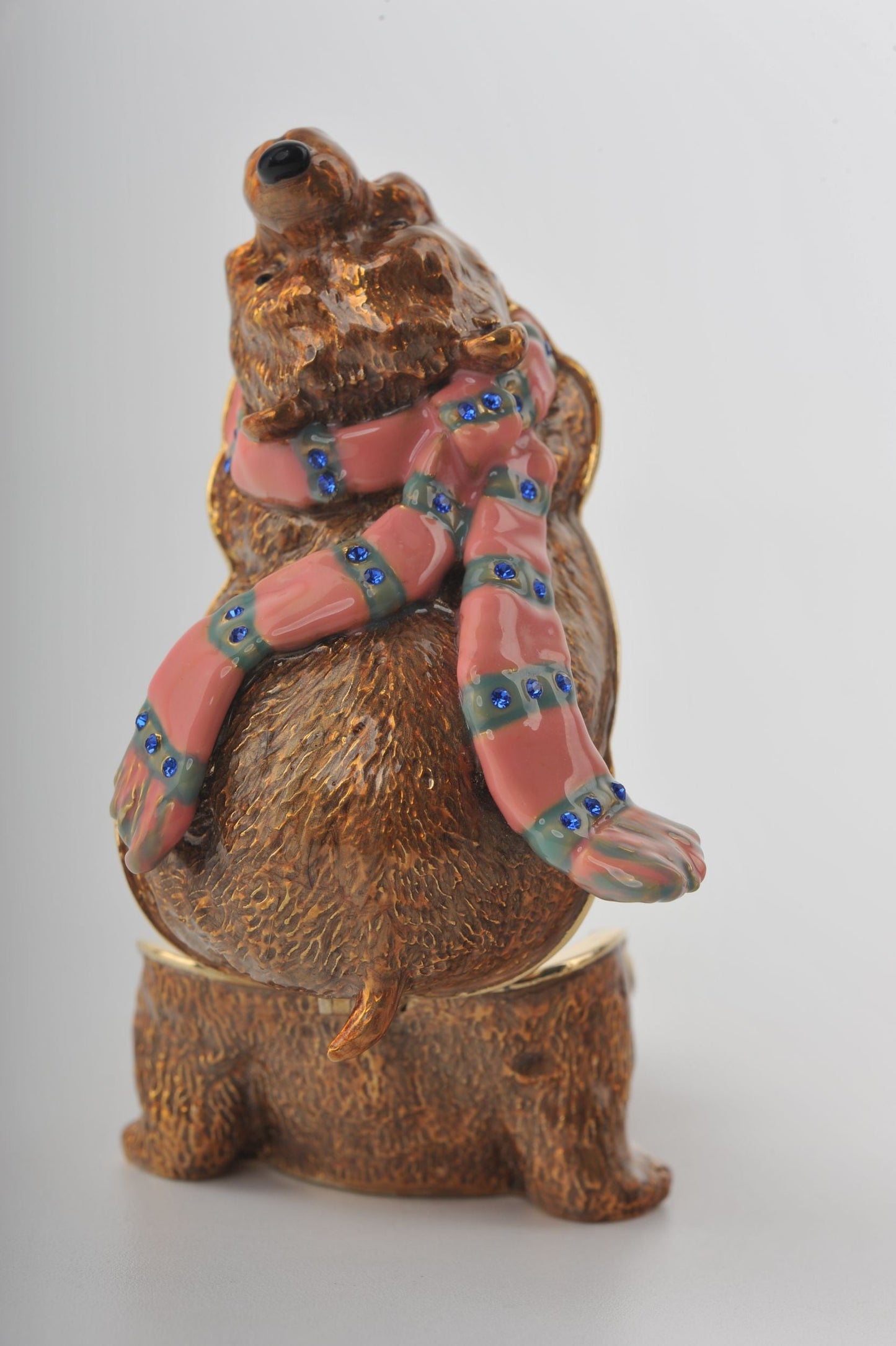 Keren Kopal Brown Bear with a Pink Scarf