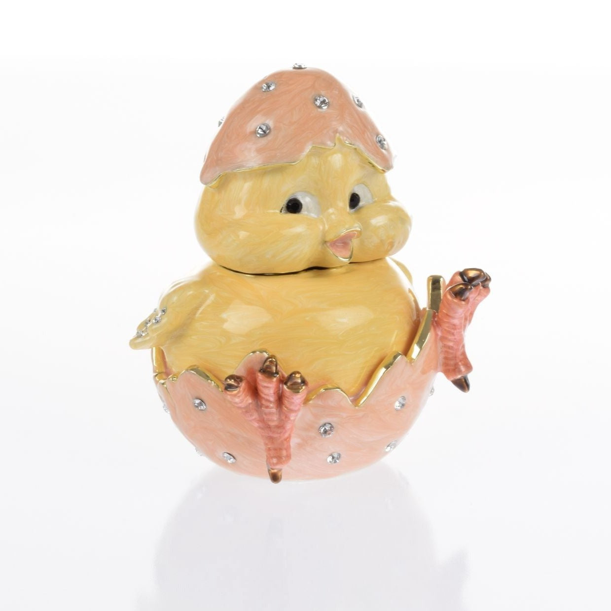 Keren Kopal A chick hatches from an egg Trinket Box