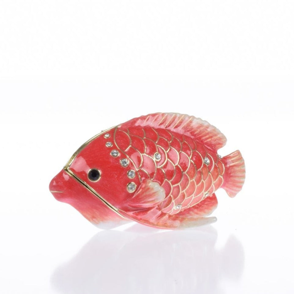 Keren Kopal Red Snapper Fish trinket box
