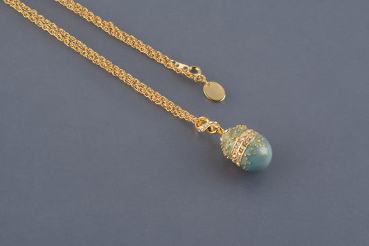 Keren Kopal Teal Egg Pendant Necklace