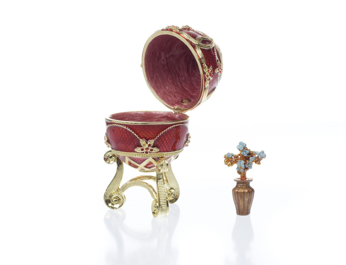 Keren Kopal Red Easter Egg with flower vase