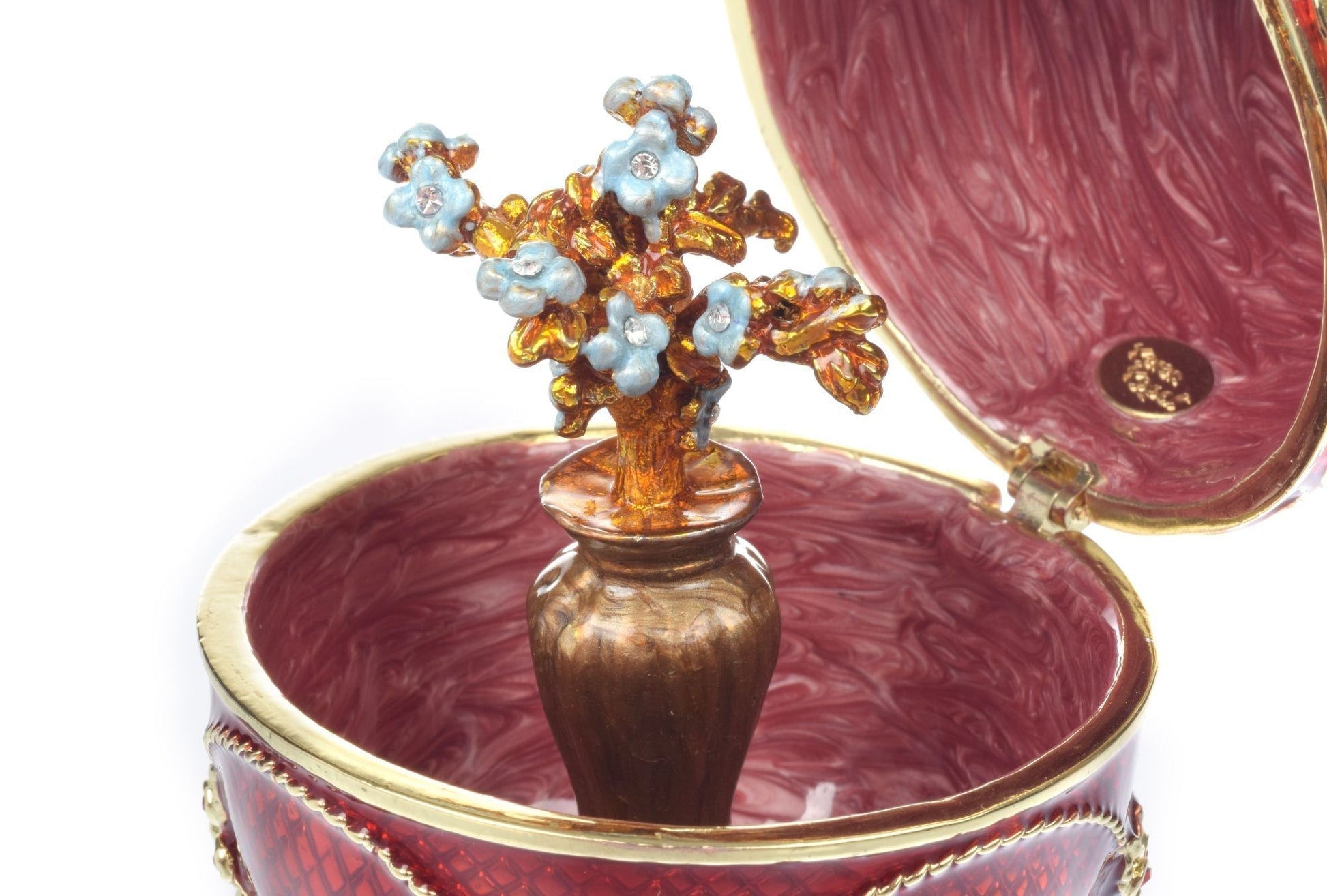 Keren Kopal Red Easter Egg with flower vase