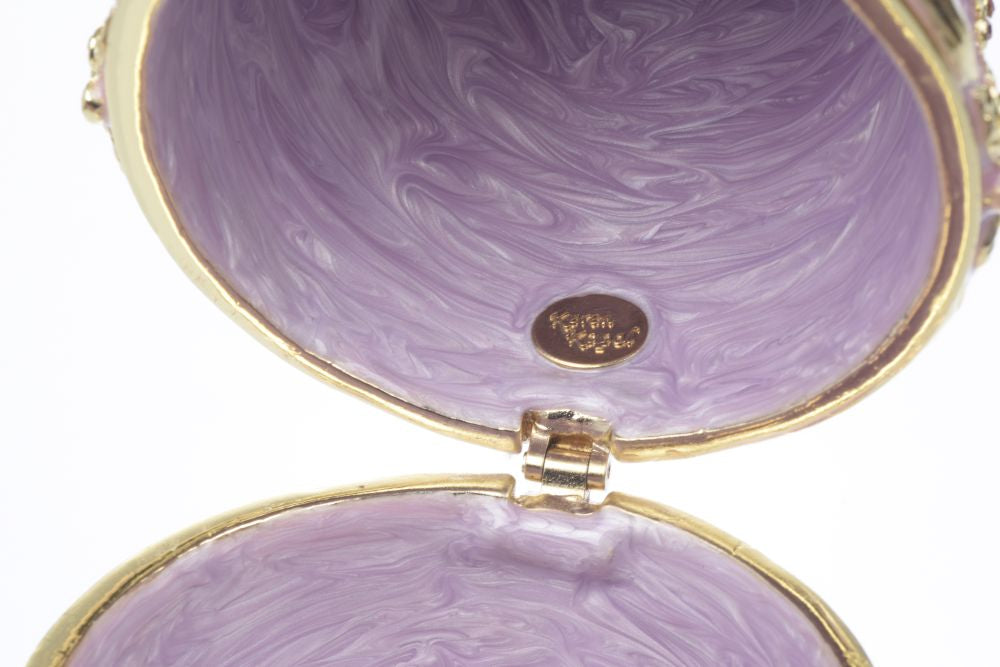 Keren Kopal Purple Easter Egg with flower vase