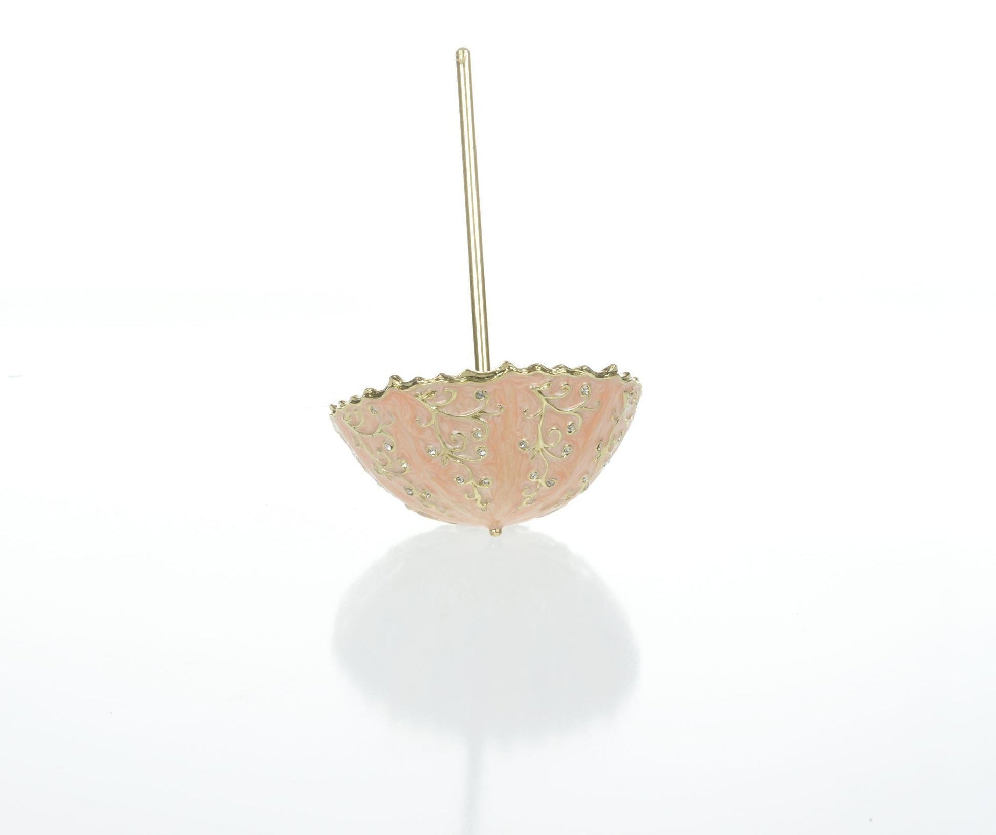 Keren Kopal Pink Umbrella Trinket Box Handmade with Swarovski Crystals