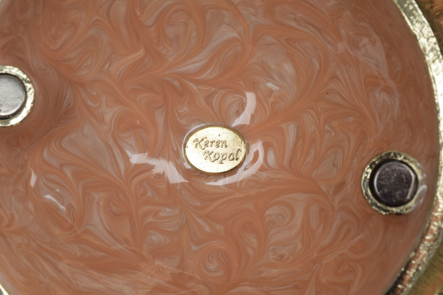 Keren Kopal Pink Umbrella Trinket Box Handmade with Swarovski Crystals