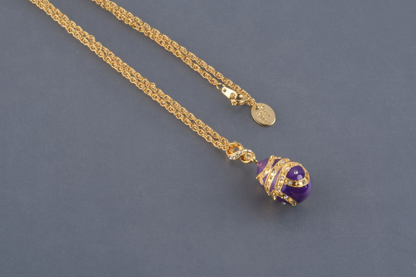 Keren Kopal Purple Egg Pendant Necklace