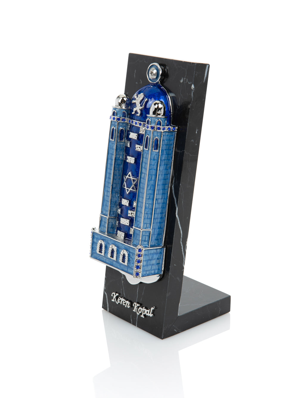 Blue Western Wall style מזוזה