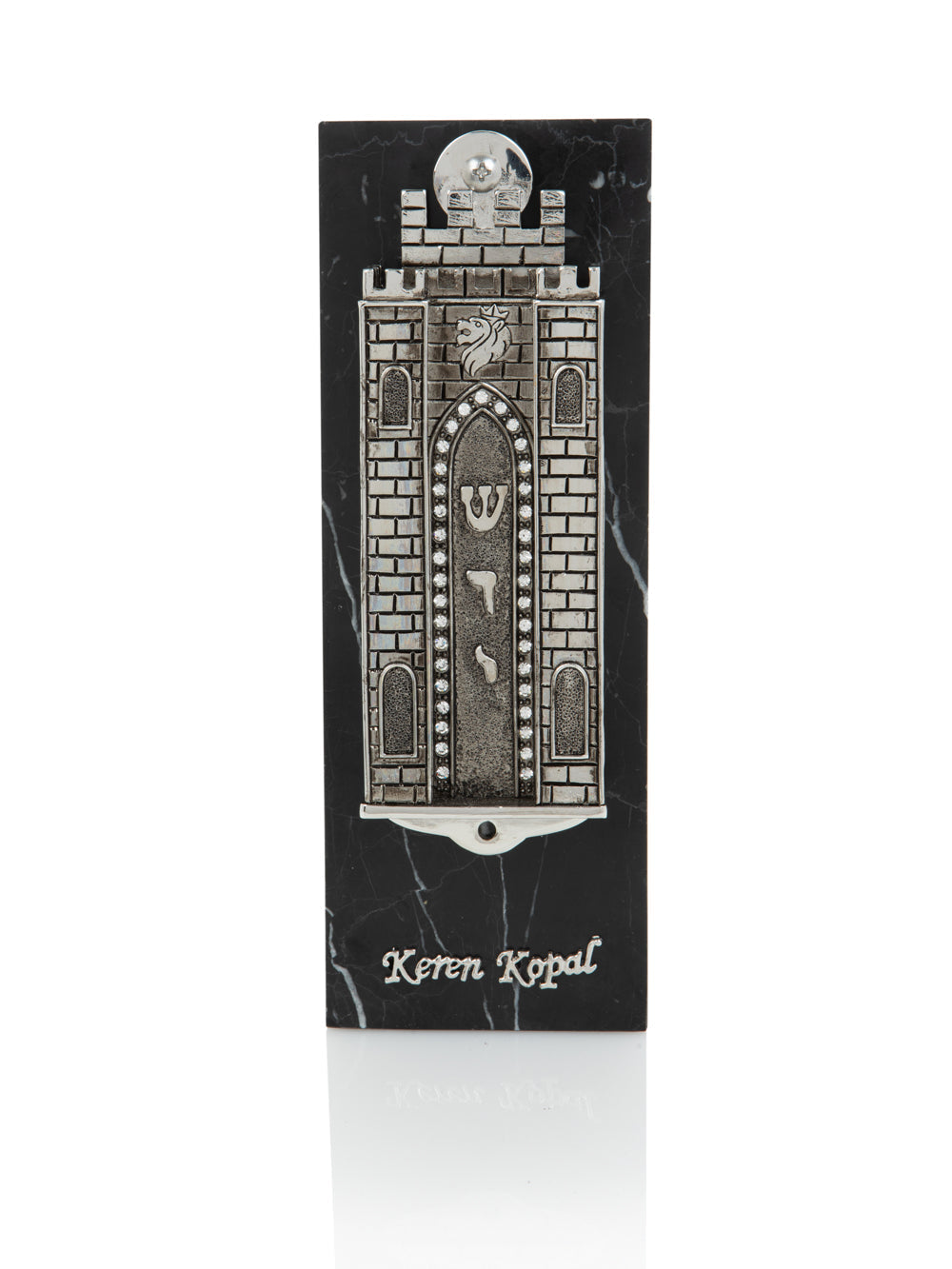 Silver Holy Ark style מזוזה