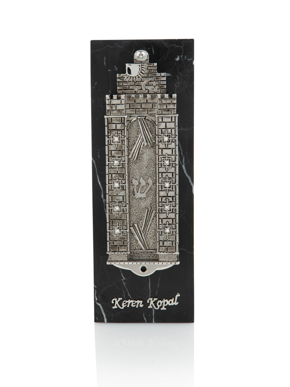Silver Western Wall style Decorated מזוזה