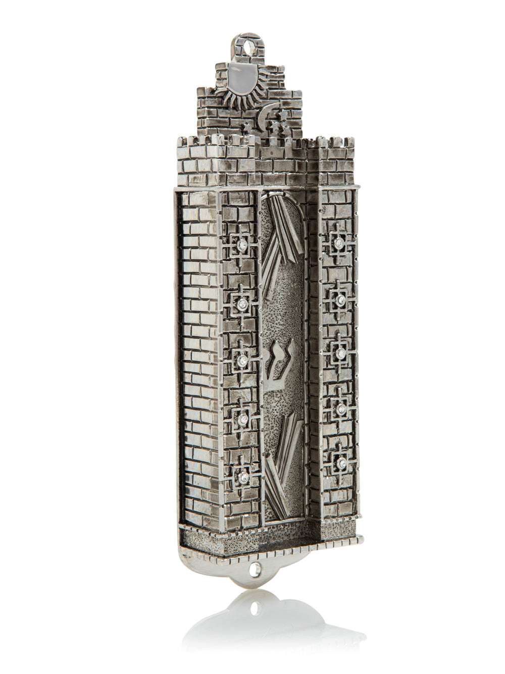 Silver Western Wall style Decorated מזוזה