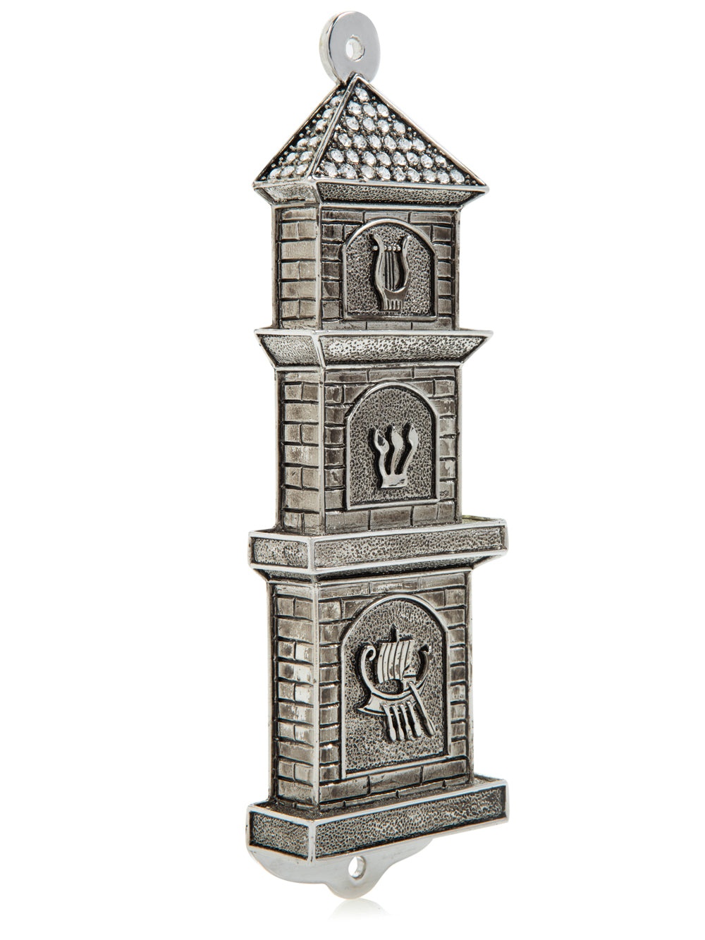 Silver Contemporary Synagogue style מזוזה
