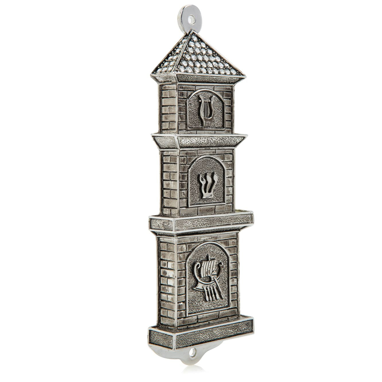 Silver Contemporary Synagogue style מזוזה