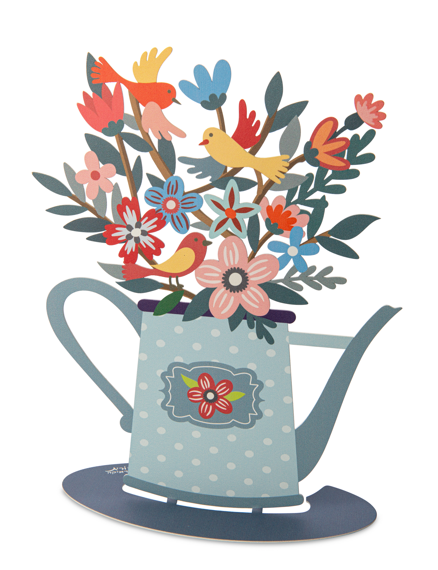 כד פרחים וציפורים - תמונה 1