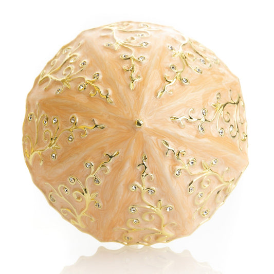 Keren Kopal Pink Umbrella Trinket Box Handmade with Swarovski Crystals