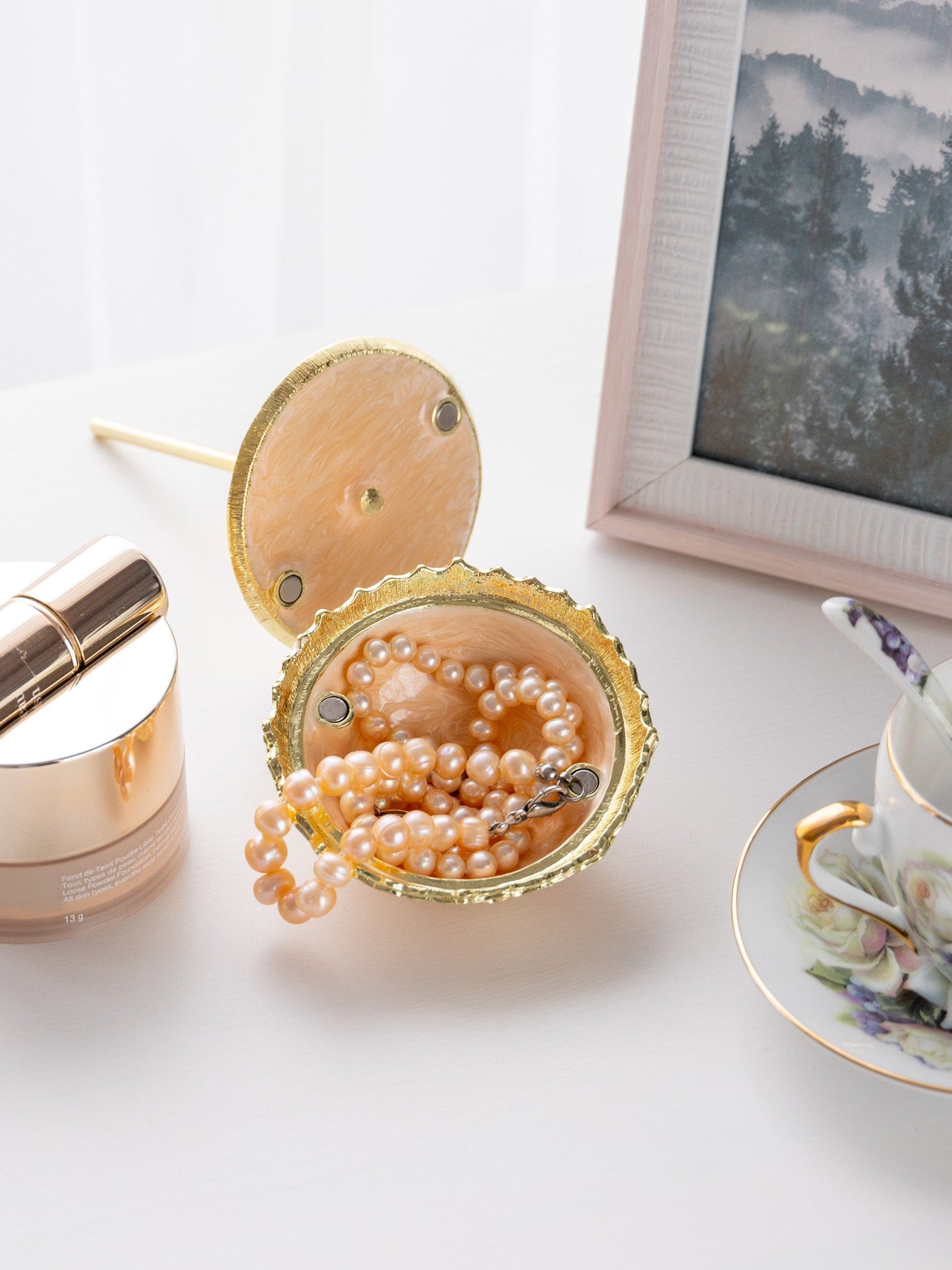 Keren Kopal Pink Umbrella Trinket Box Handmade with Swarovski Crystals