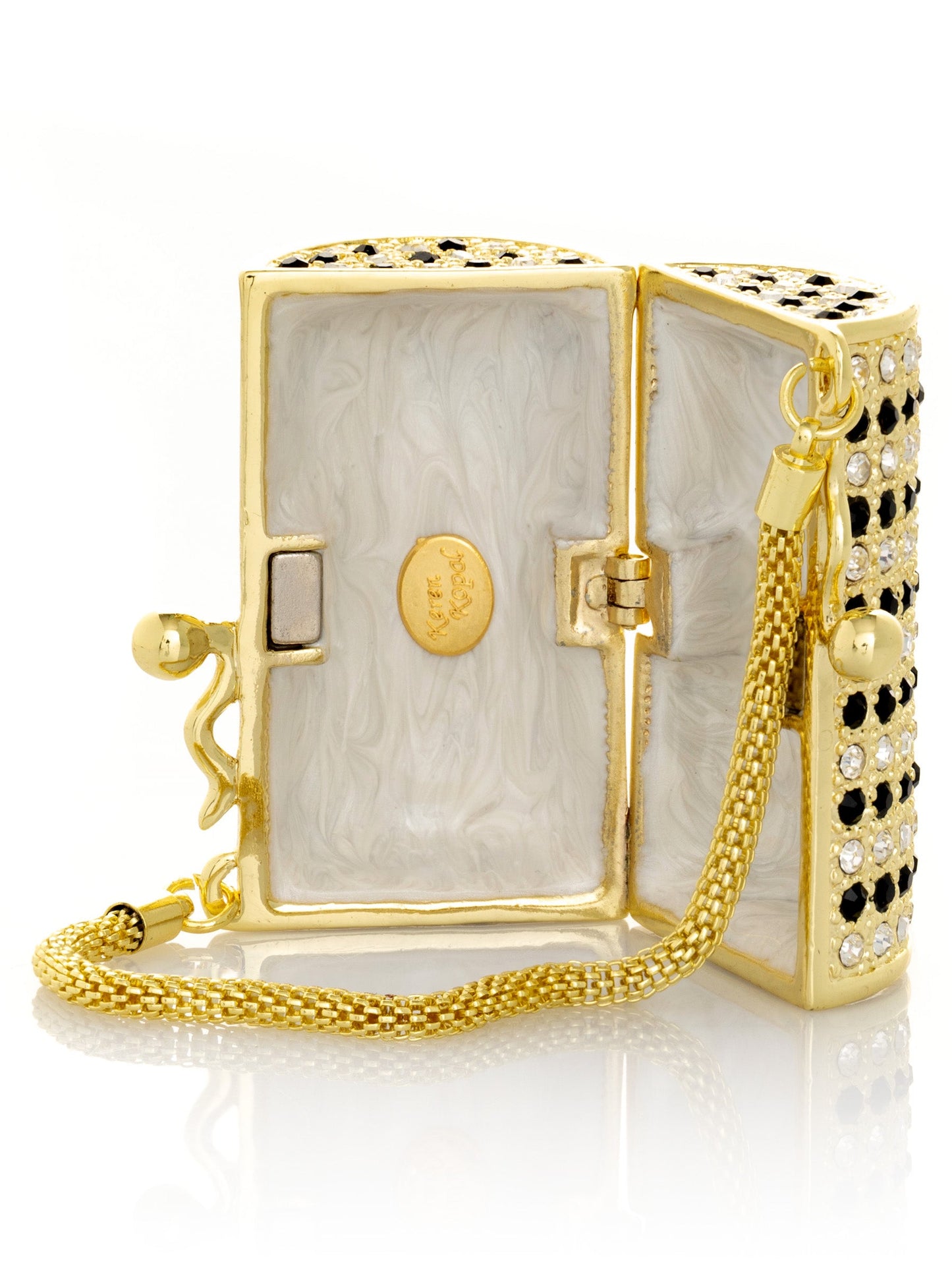 Keren Kopal Bright Golden Black Handbag