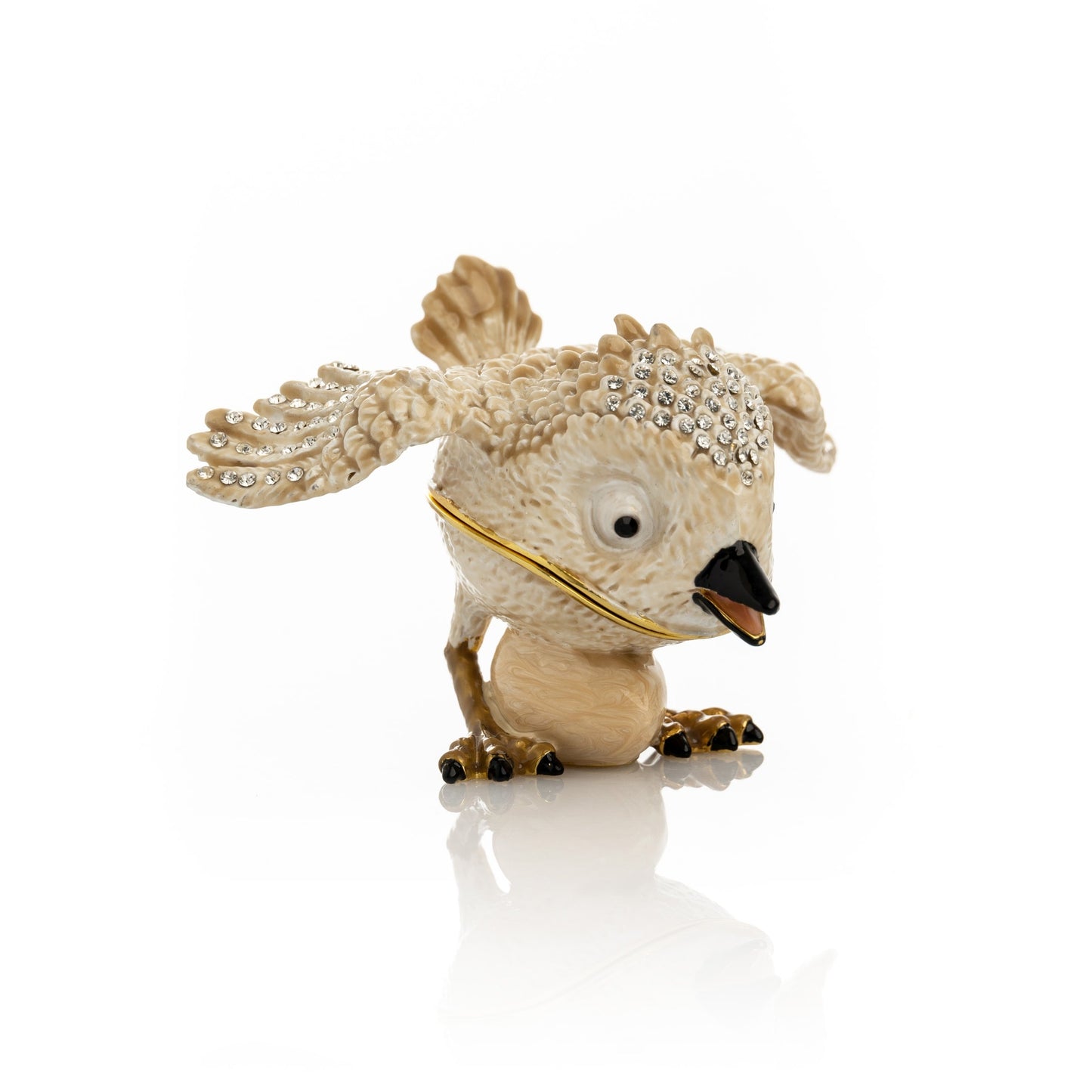 Beige Bird with Egg Trinket Box - Exquisite Decor